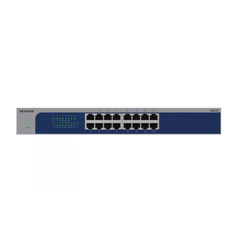 NETGEAR GS516-300EUS network switch Unmanaged Gigabit Ethernet (10/100/1000) Grey