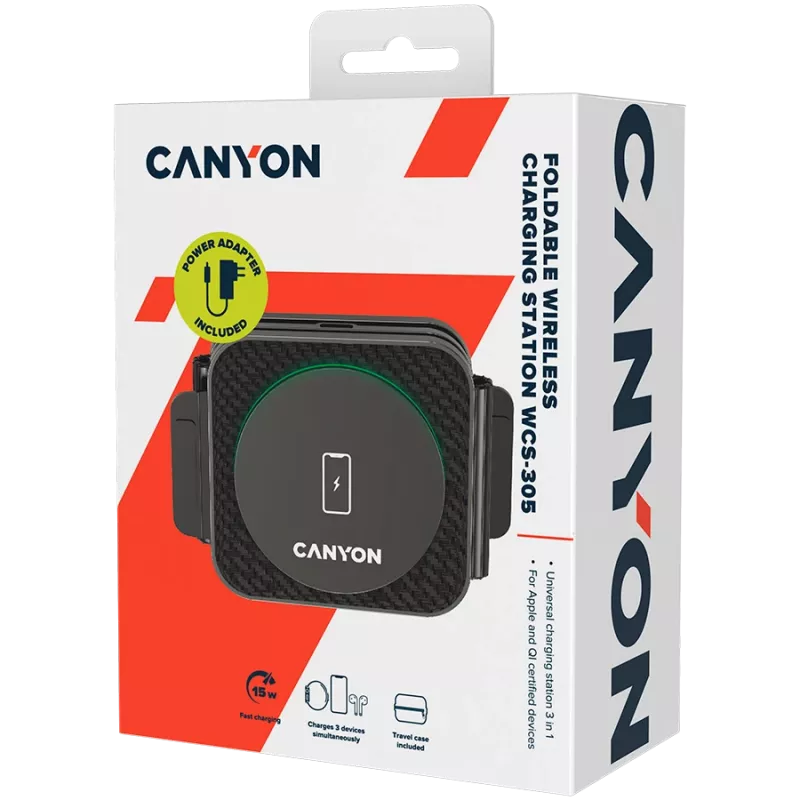 Charger Canyon WS-305 Black Fast charging Input voltage 9/12 V