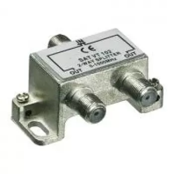Wentronic Goobay coaxial distributor, 2-way - distributor for coaxial TV systems 5-1000 MHz (67019)