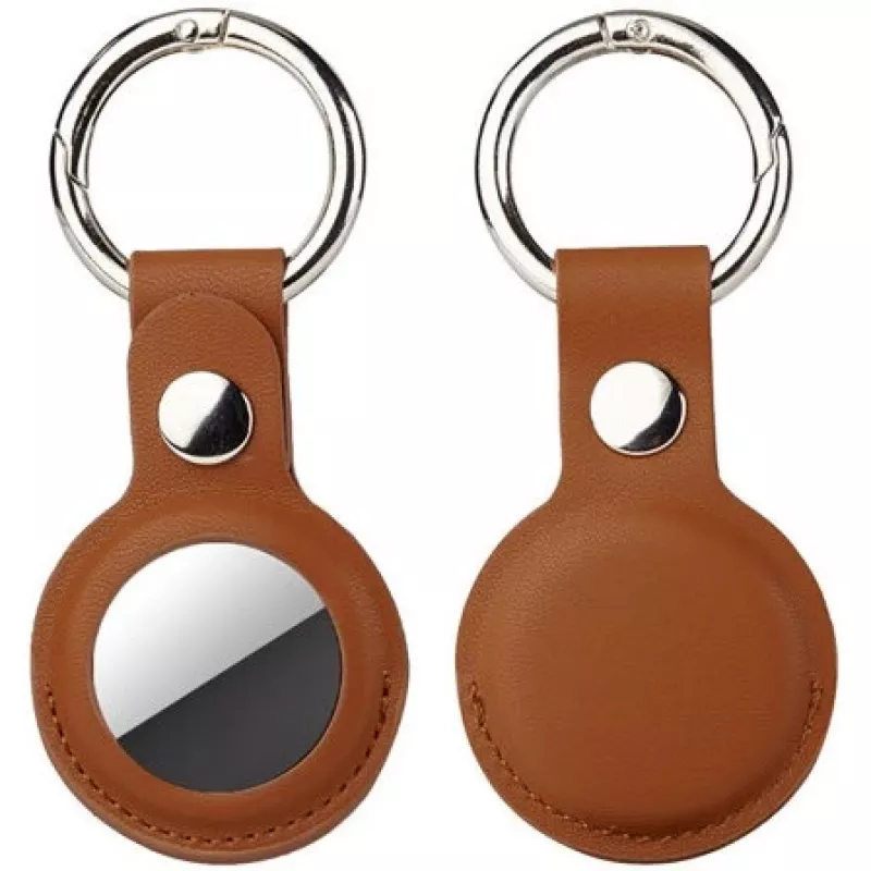 4smarts Set - Case for Airtag - Metal, polyurethane-Faux Leather