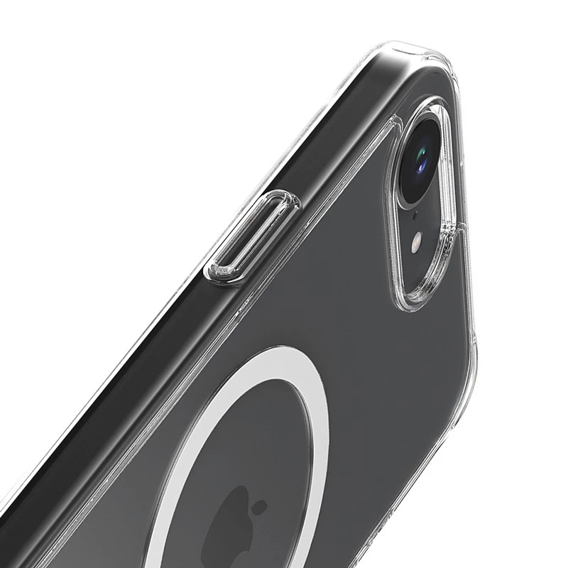 Crong transparent MagSafe case for iPhone 16e — clear protective shell, MagSafe compatible