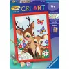 Paint-by-number kit Ravensburger CreArt Happy Deer — numbered canvas painting set