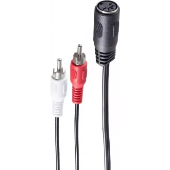 Audio Cable ShiverPeaks BS10501 0.2m DIN (5-pin) 2 x RCA Black