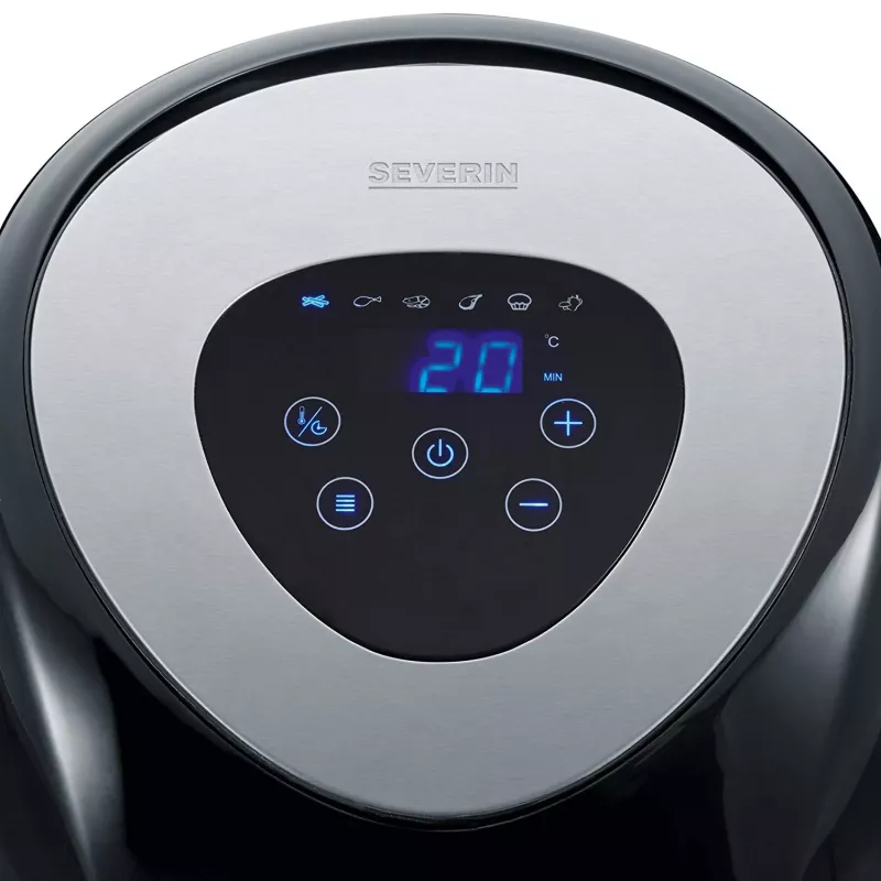 Severin 2430 Single 3.2 L Stand-alone 1500 W Hot air fryer Black, Stainless steel