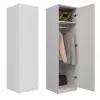 Wardrobe Top e Shop SD-50 BI with 5 shelves, 1 door, white frame