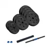 REBEL ACTIVE Adjustable bituminous dumbbell with connector 1x20kg