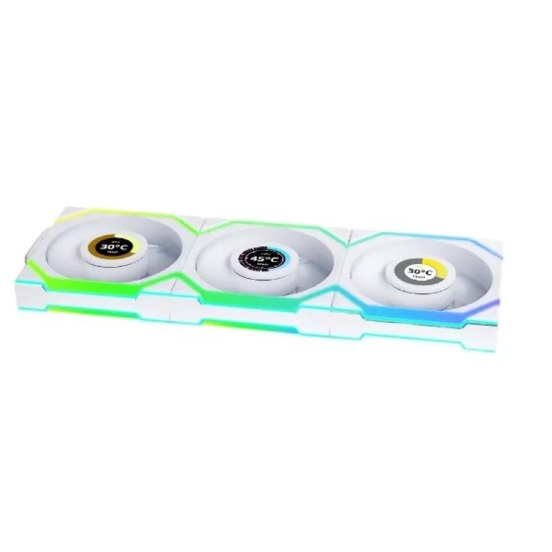 Fan Lian Li UNI FAN SL Wireless LCD 120 12 cm White 3 pcs