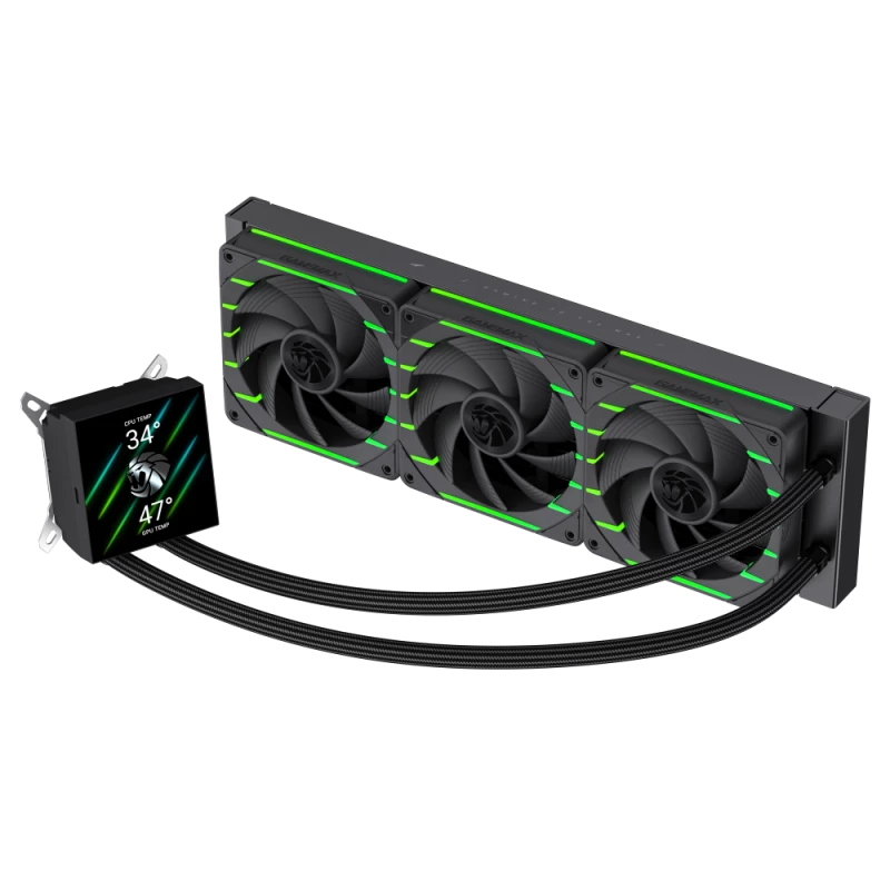 Gamemax | CPU Liquid cooler | HAILSTORM 360 LCD | Black