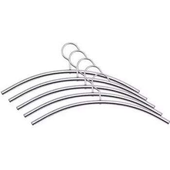 Clothes hangers Kerkmann 6006 silver metal, set of 5