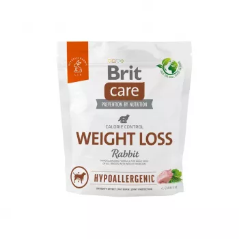Dry dog food Brit Hypoallergenic Adult Weight Loss Rabbit 1 kg — 27% protein, 9% fat, 9.6% fiber
