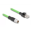 Network Cable DeLOCK M12 Cable X-coded 8 pin male to RJ45 male PUR (TPU) 1 m