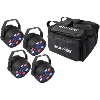 LED PAR light set EUROLITE 4x LED PARty Spot (model 20000539) with soft bag