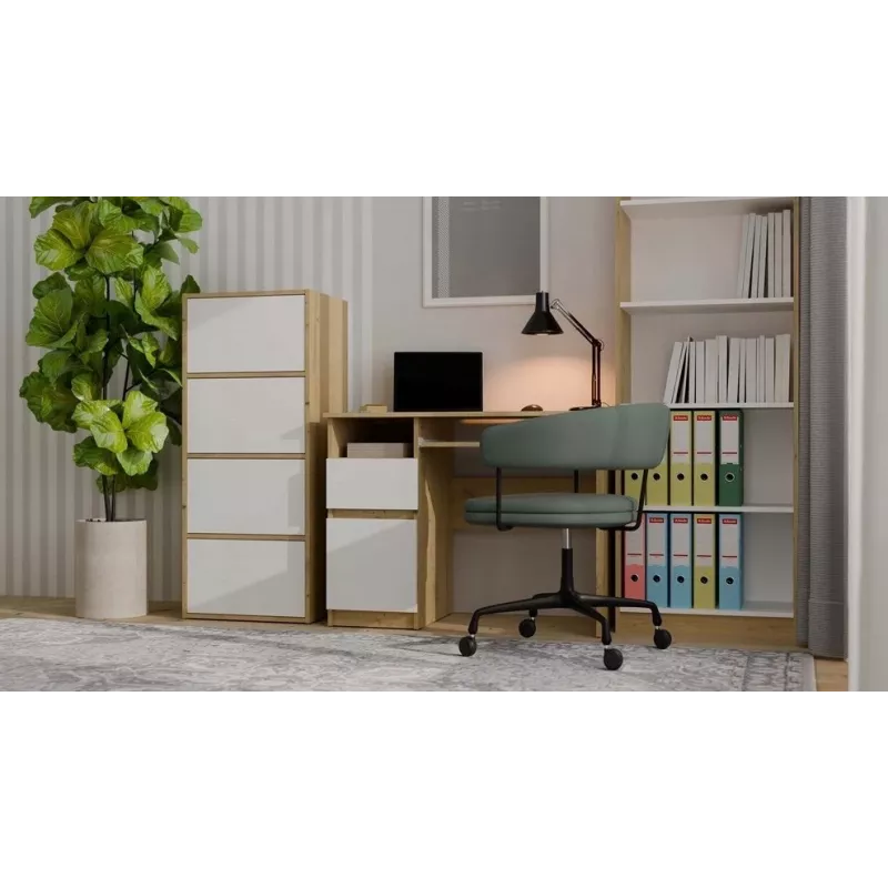 ALMA CHEST OF DRAWERS ARTISAN OAK/WHITE