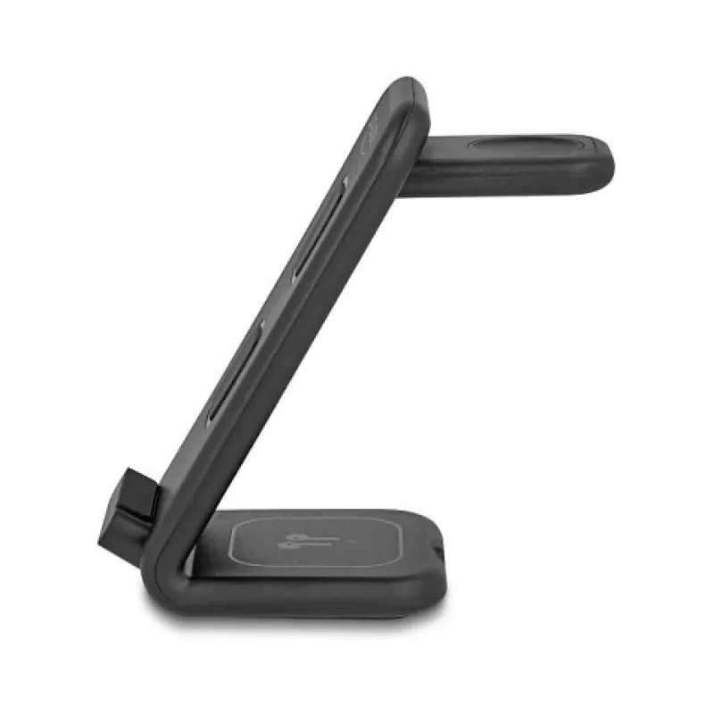 DELOCK 66941 Wireless Charger 3-in-1 for Smartphone Smartwatch Headphones USB Type-C 15W Indoor Black