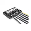 Blank Panel 6‑port for Keystone RJ‑modules DELOCK 90628, black, metal, for table/wall/DIN‑rail mounting