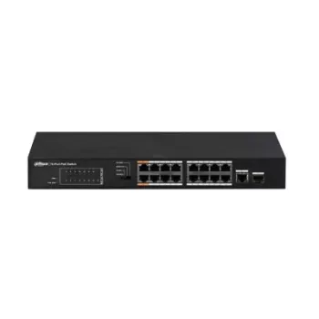 Dahua Technology PFS3117-16ET-135 network switch Unmanaged L2 Fast Ethernet (10/100) Power over Ethernet (PoE) Black
