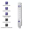 Surge Protector Qoltec 50293 White 8 AC outlets 230 V
