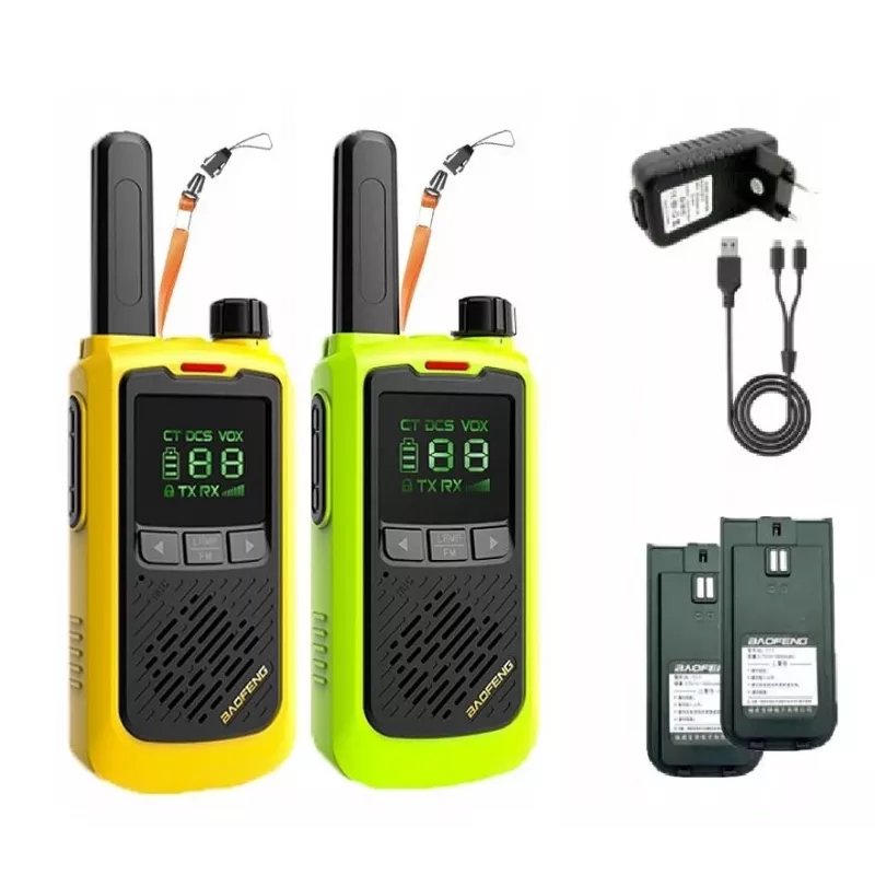 Handheld two-way radio Baofeng BF-T17 green — 16 channels, 5W, 400–470 MHz, 1500 mAh battery