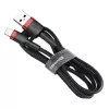 USB-A to Lightning cable Baseus Cafule 2.4A QC 3.0, 1 m — black/red