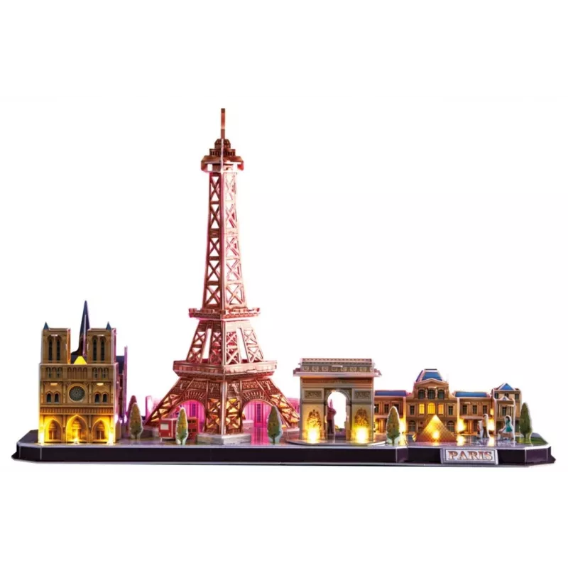 3D Puzzle CubicFun City Line Paris LED 115 pcs
