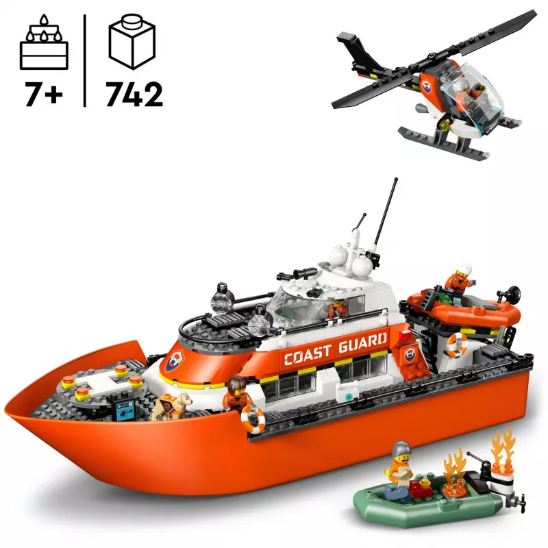 Blocks City 60504 Coast Guard Rescue Boat and amp: Helicopter