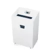 Shredder HSM Pure 420 — particle-cut P-4, 24 cm working width, 15-sheet capacity, 35 L bin, white