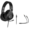 LORGAR Noah 101, Gaming headset with microphone, 3.5mm jack connection, cable length 2m, foldable design, PU leather ear pads, size: 185*195*80mm, 0.245kg, black