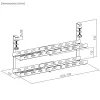 Desk cable organizer MACLEAN MC-102 — 2-level under-desk tray, max load 5 kg, max length 728 mm, black