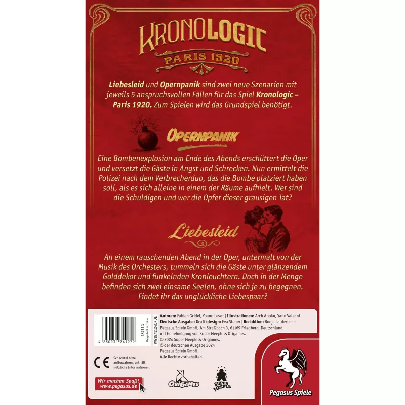 Kronologic - Paris1920: Liebesleid & Opernpanik, Board Game Expansion