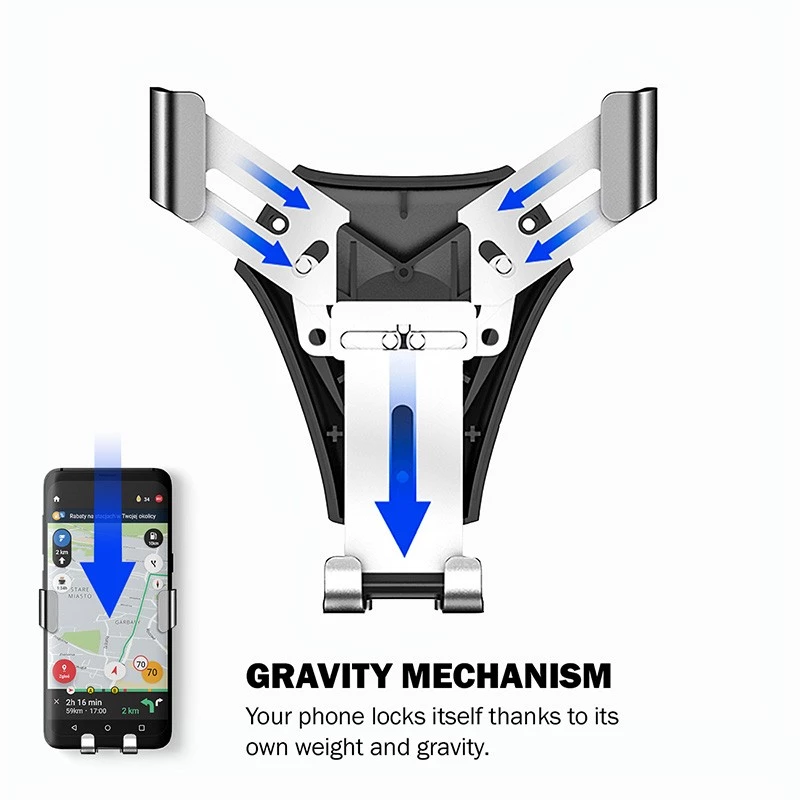 Car holder Crong CRG-CH4-BLK for smartphones — adjustable compact design