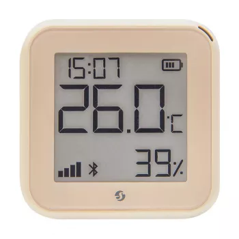 Temperature and humidity sensor Shelly H&T Gen3 WiFi — compact wireless environmental sensor (Mocha)