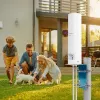 Outdoor omnidirectional 4G LTE antenna QOLTEC 57044, 5 dBi, 600–2700 MHz, 50 W, 50 Ω, white copper housing