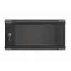 Wall-mounted rack cabinet LANBERG WF03-5304-10B 19 inch 4U black, glass door