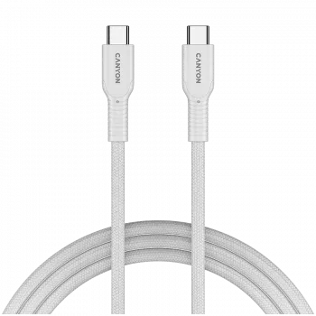 CANYON cable OnWire 60CL C-C 60W COLOR Braided 1m White