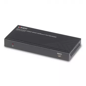 Lindy 150m Cat.6 HDMI 4K60, IR and RS-232 HDBaseT Extender, 3840 x 2160 pixels, AV transmitter & receiver, 150 m, Wired, Black, HDCP