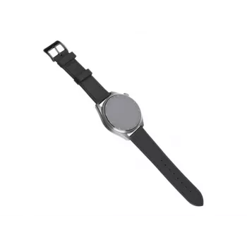 Leather strap FIXED FIXLST-20MM-BK — 20 mm quick-release black for smartwatches