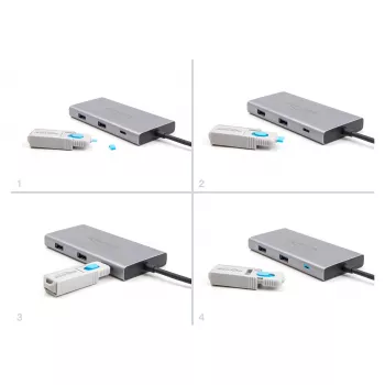 DeLOCK Port Blocker USB Type-C 10 Ports Blue
