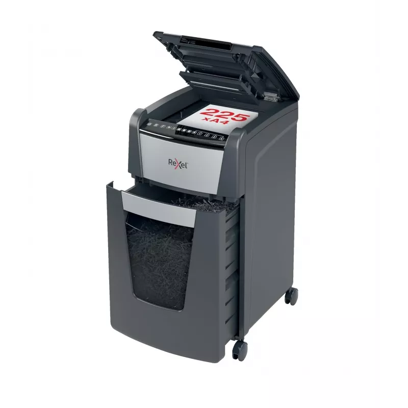 Rexel Optimum AutoFeed+ 225X Automatic Cross Cut Paper Shredder P4