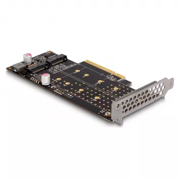 DeLOCK PCI Express x8 Card to 2 x internal NVMe M.2 Key M Bifurcation Low Profile
