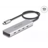 DeLOCK USB Type-C Hub 10 Gbps 4 Ports Aluminium Grey