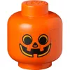 LEGO Storage Head pumpkin, klein, Storage Box orange/black
