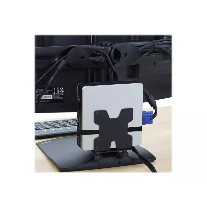 Ergotron DS100 - Stand - horizontal - for 2 LCD-Displays - Aluminium, Steel - Black - Screen Size: to 61 cm (to 24 inch)