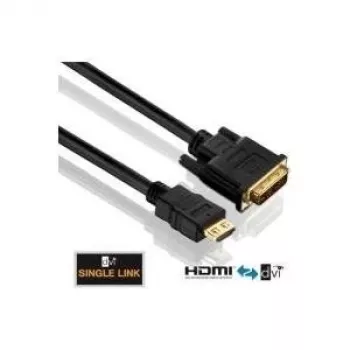 Purelink PureInstall PI3000 - Video Cable - Single Link - HDMI / DVI - DVI-D (M) to HDMI (M) - 1 m - Triple Insulation - Black