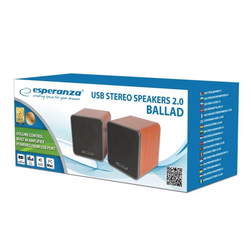 USB Speakers 2.0 Ballad, EP152, 6W