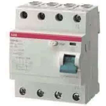 ABB STOTZ-KONTAKT Residual-Current Circuit Breaker 4p,Type F, 63A, 30mA F204F-63/0 (2CSF204325R1630)