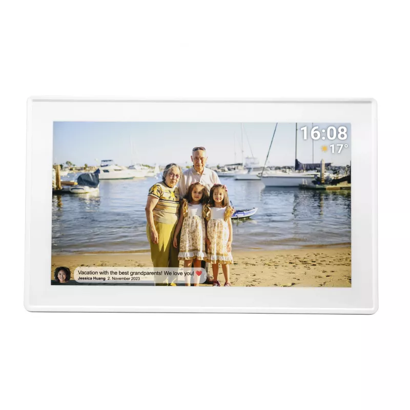 Denver PFF-1515W digital photo frame White 39.6 cm (15.6) Touchscreen Wi-Fi