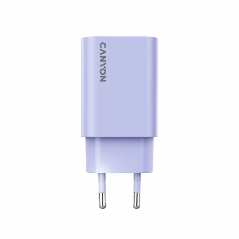 Wall charger CANYON OnCharge 30CL, 30W USB-C PD, 1x PD output, EU plug, Purple