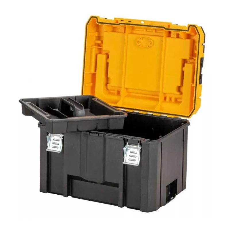 Tool box DeWalt DWST83343-1 — aluminum/plastic, waterproof, hinged lid, lockable, 1 compartment, 440×333×323 mm