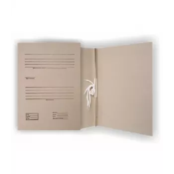 Folder SMLT, archival, A4 2cm, 400g, with 2 straps, with print, brown, cardboard
