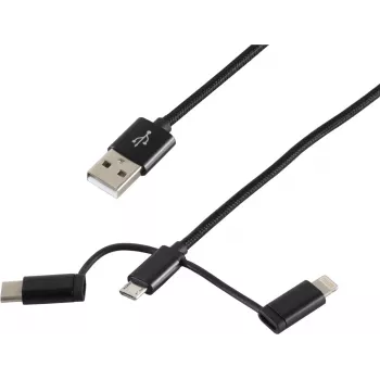 USB cable ShiverPeaks BS14-50068 1m USB A Micro-USB B Black